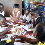 Group Of Children Enjoying Crafts Hopkins Belize